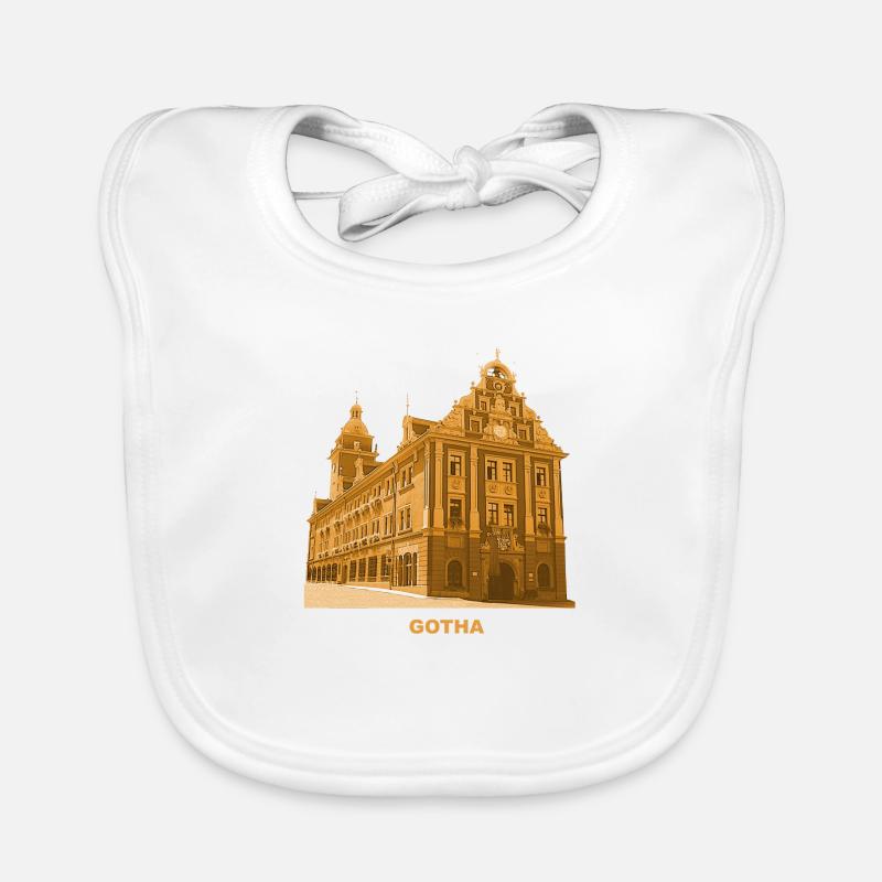 Gotha Town Hall Luther Bach Thuringia Organic Baby Bibs