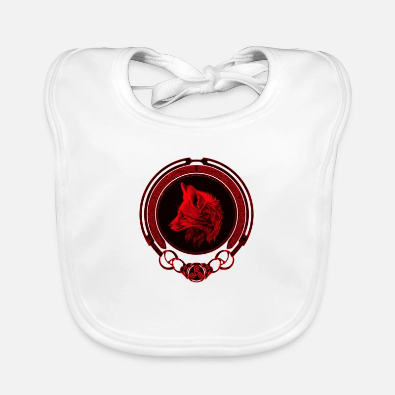 Fox Celtic Zodiac Organic Baby Bibs