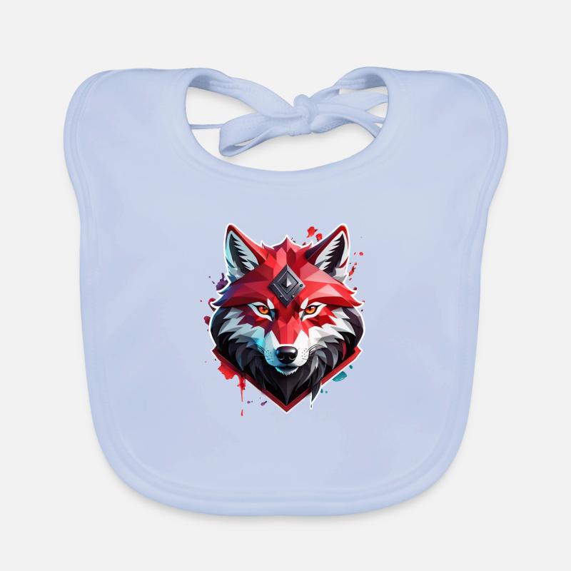 Wolf Tattoo Organic Baby Bibs