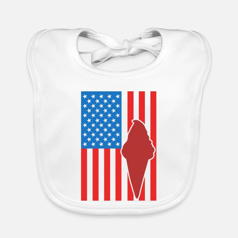 Eiscreme US Flagge Baby Bio-Lätzchen