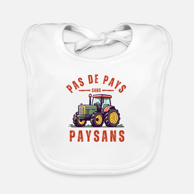 Pas de pays sans paysans Bavoir bio Bébé