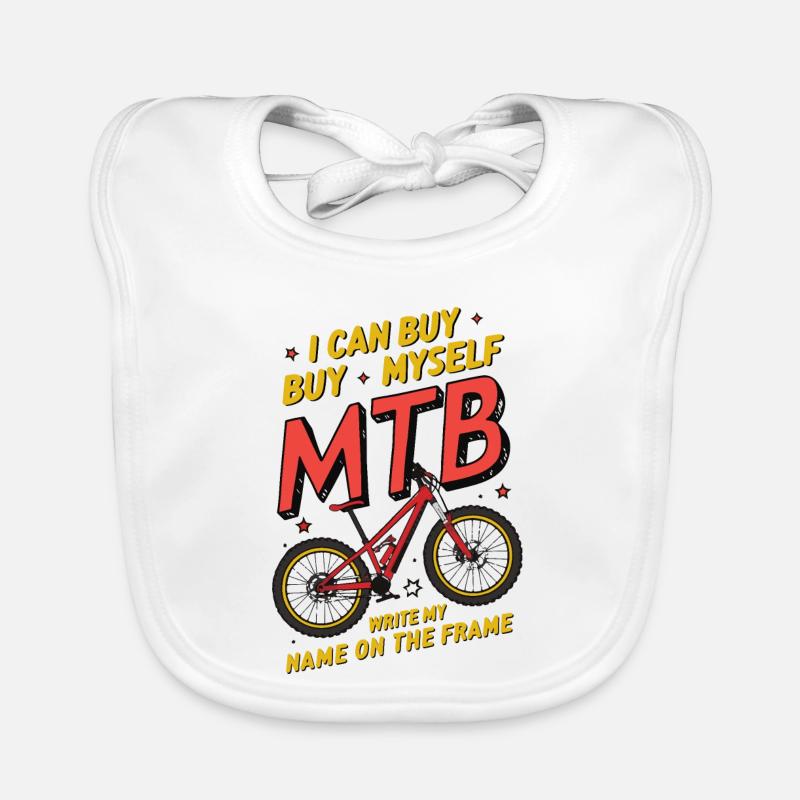 Humorous MTB Buy Myself Custom Design Organic Baby Bibs
