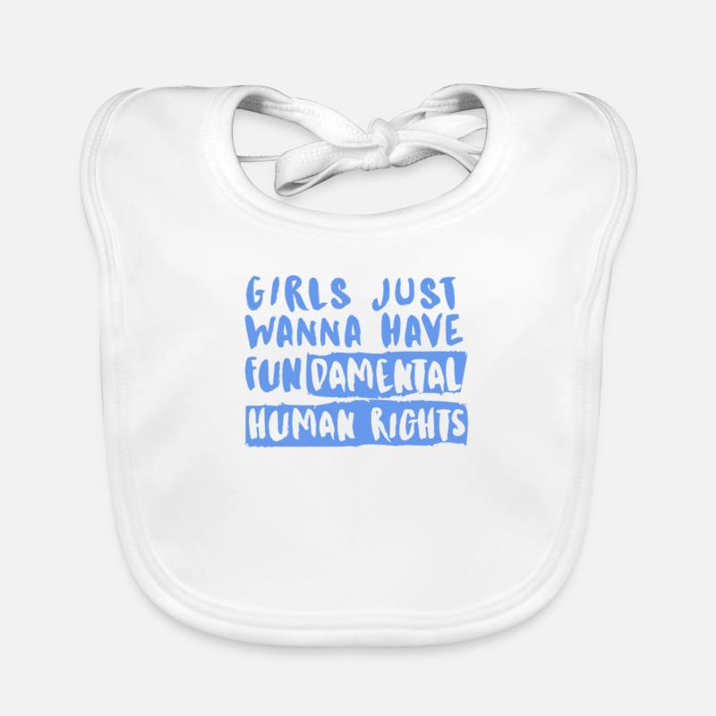 FunDamental Rights blue Baby Bio-Lätzchen
