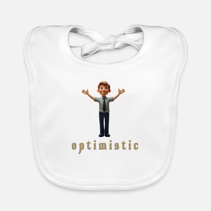 I am optimistic 3D Artunique design Organic Baby Bibs