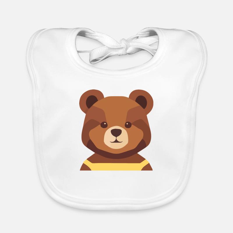 Teddy mit Kleider Baby Bio-Lätzchen