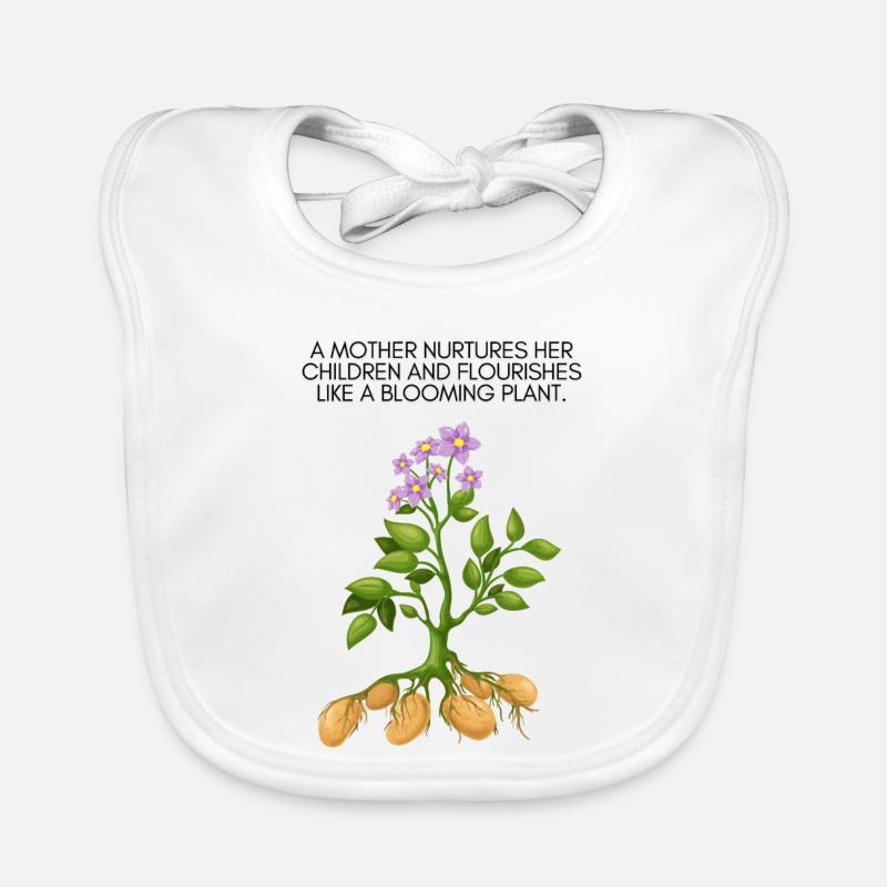 Growing Tree Motif Organic Baby Bibs