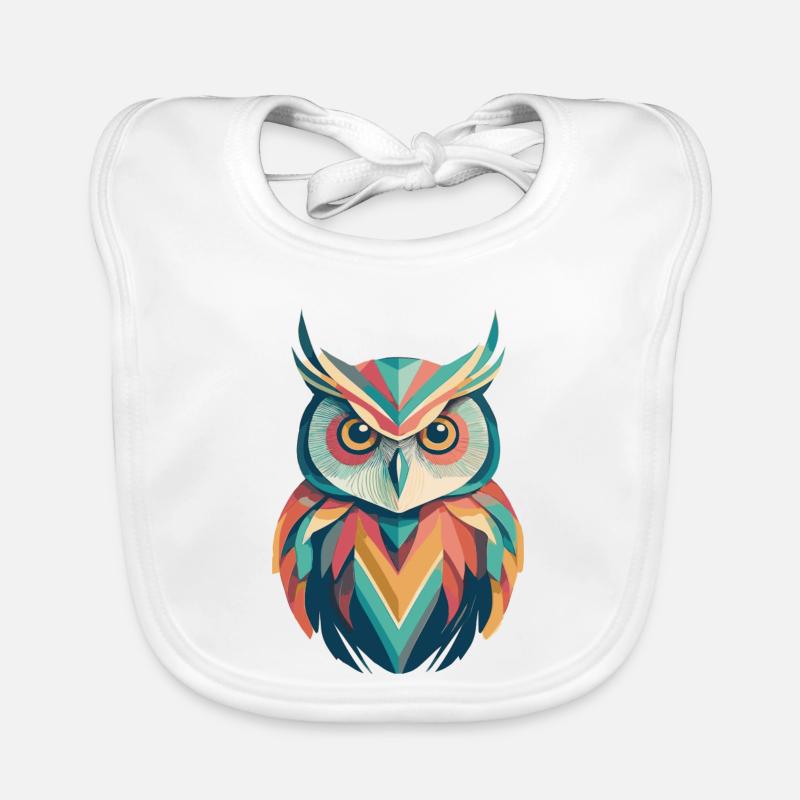 Glänzende Eule Baby Bio-Lätzchen