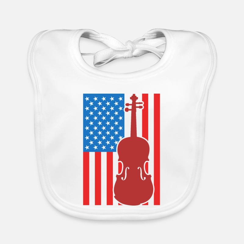 Drapeau Fiddle USA Bavoir bio Bébé
