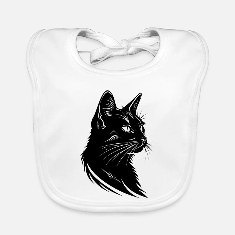 Dessin de chat Bavoir bio Bébé