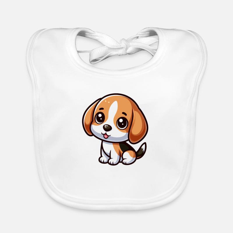 Chibi Beagle Hund Baby Bio-Lätzchen
