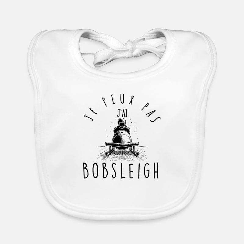 Je peux pas, j'ai Bobsleigh Bavoir bio Bébé