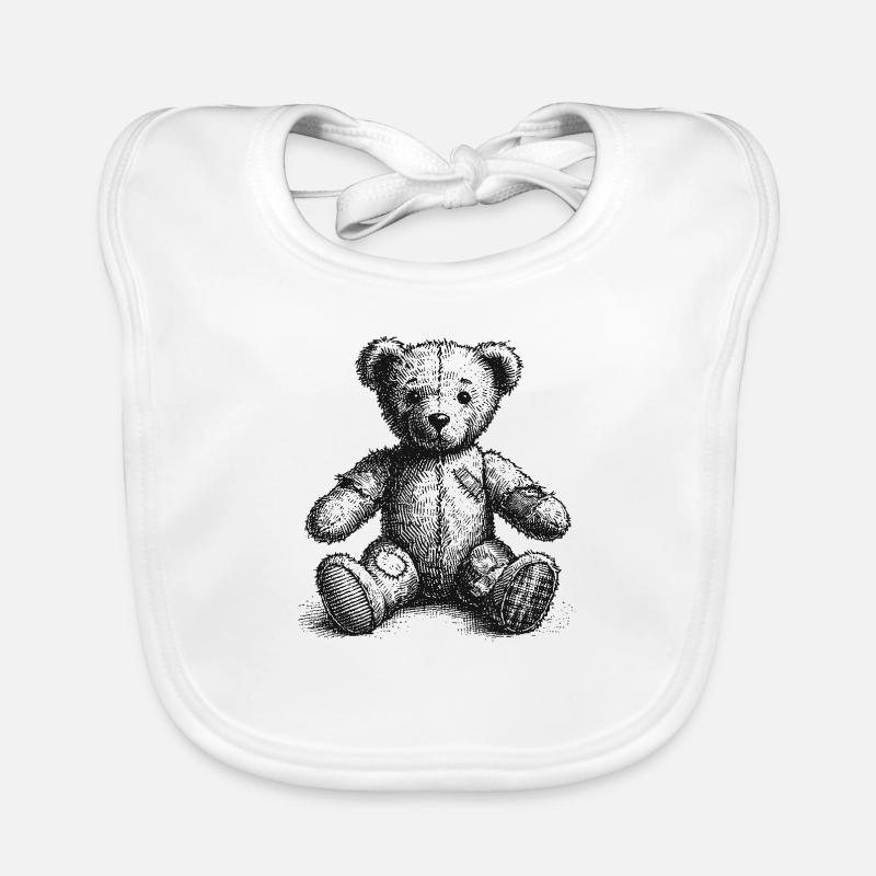 Teddy bear Organic Baby Bibs