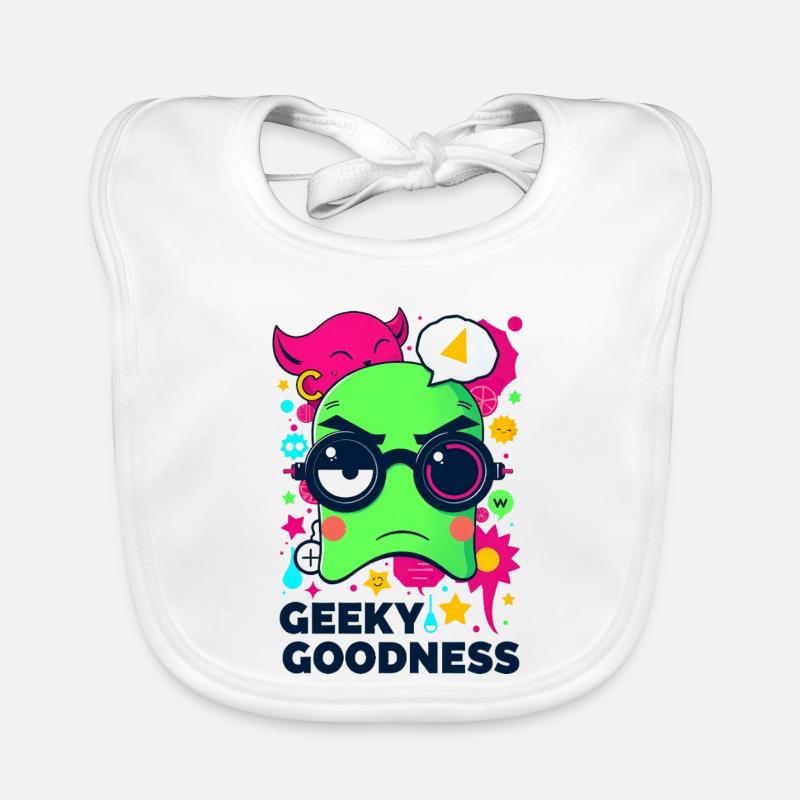 Geeky Goodness - Bavoir bio Bébé - blanc