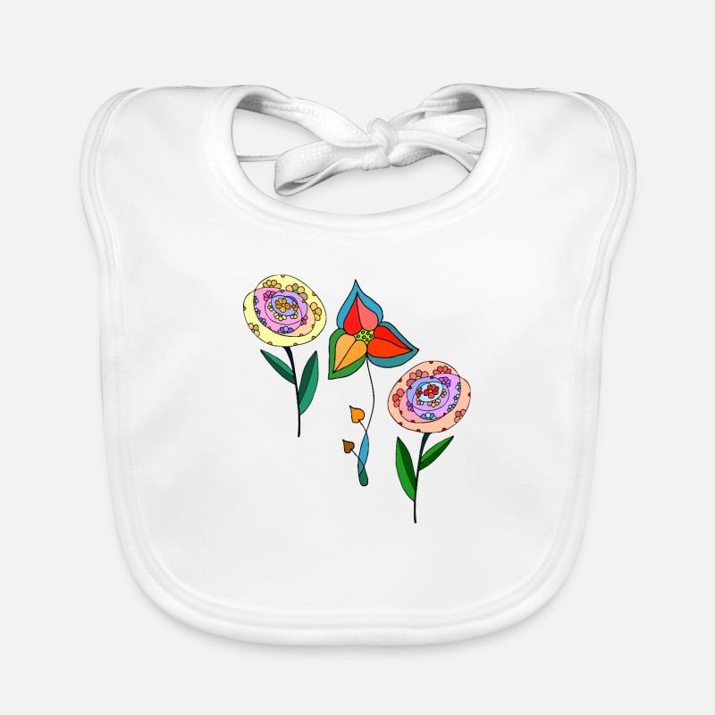 Flowers Organic Baby Bibs