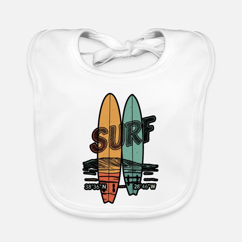 Planches de surf rétro Bavoir bio Bébé
