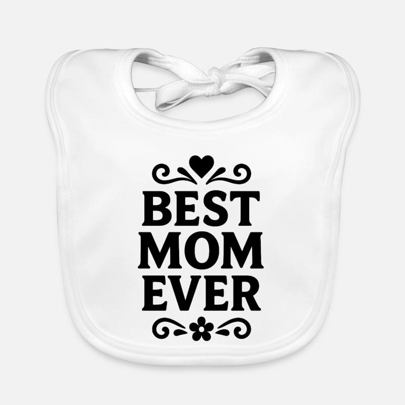 Herzlicher Muttertags-Print mit Schmuckdetails Baby Bio-Lätzchen