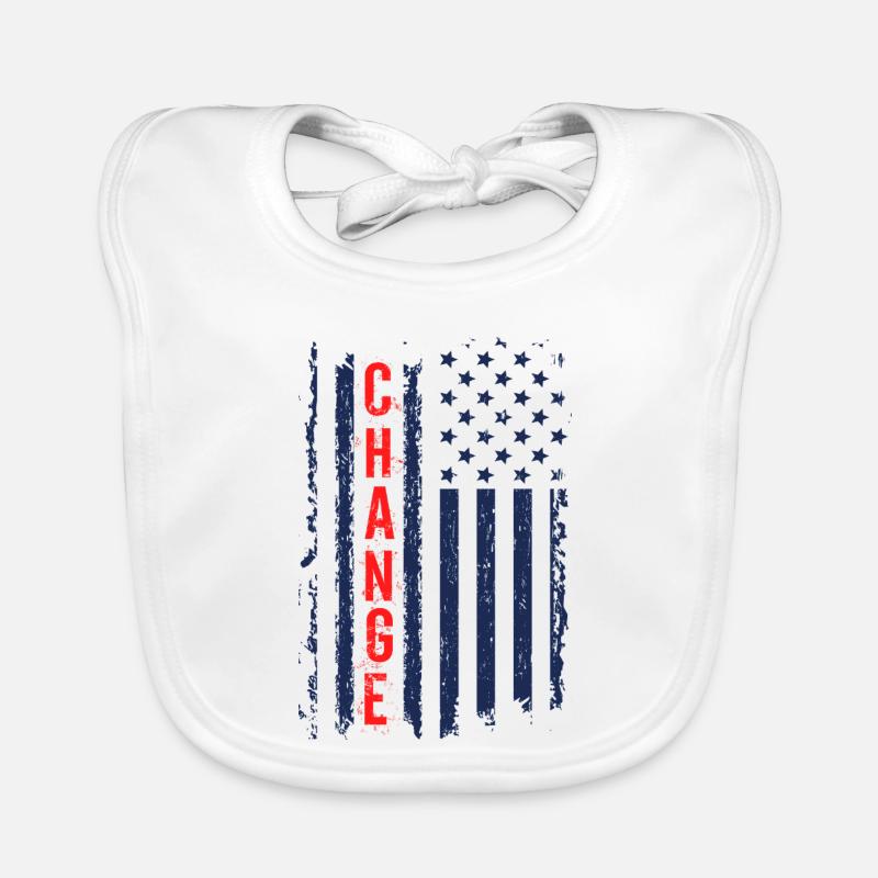 Amerikanischer Flaggenstil mit moderner Ästhetik Baby Bio-Lätzchen