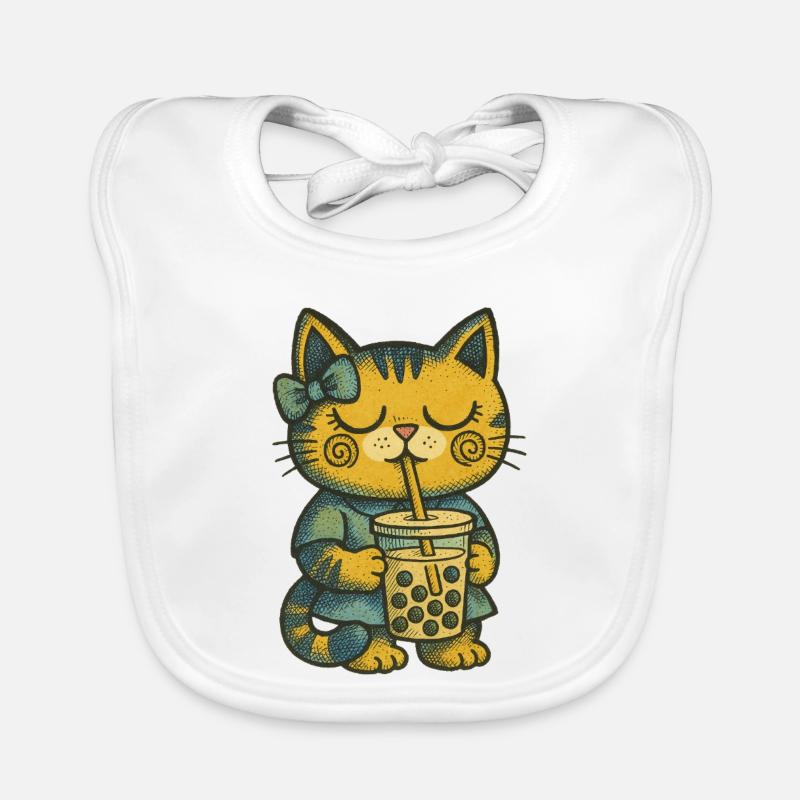 Bubble Tea Katze Kuscheliger Charme Baby Bio-Lätzchen