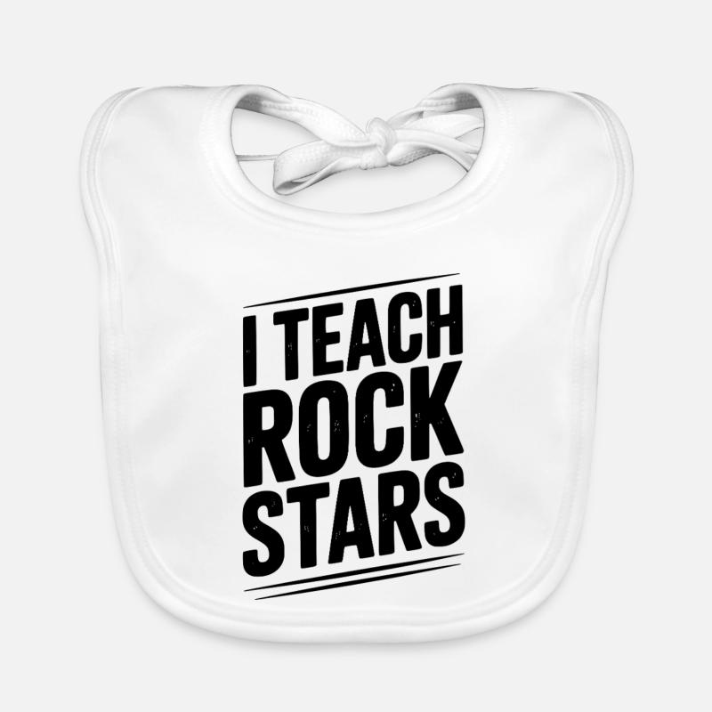 Ich unterrichte Rockstars Baby Bio-Lätzchen