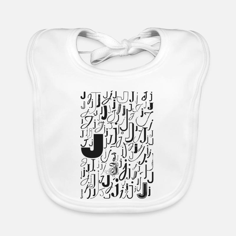 Typo J – Conception de lettres pour les amateurs de polices de caractères Bavoir bio Bébé