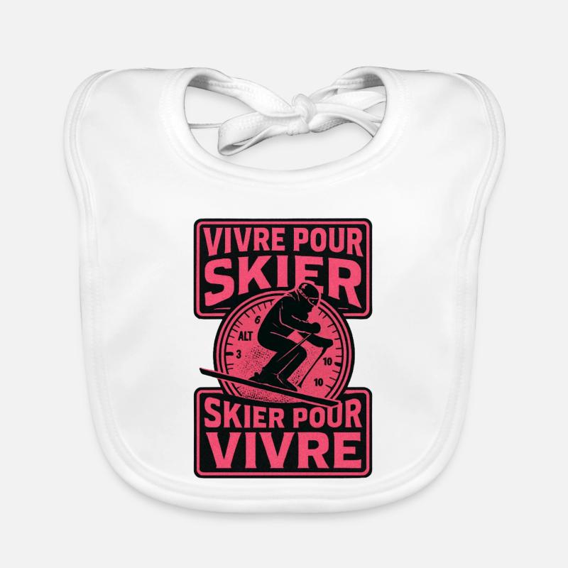 Skiing | Skier | Mountain Organic Baby Bibs