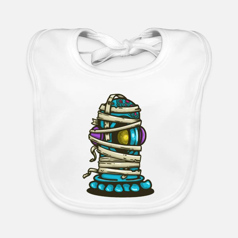Extraterrestre enveloppé de bandages - Bavoir bio Bébé - blanc