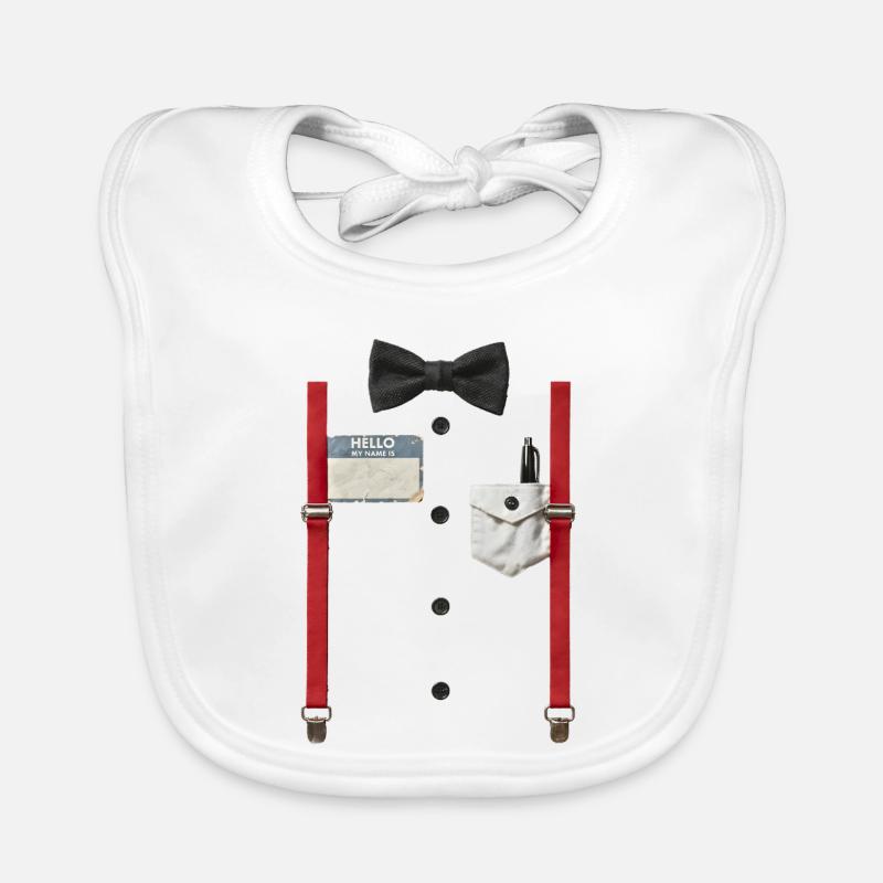 Vintage Dapper Set mit Hosenträgern Baby Bio-Lätzchen