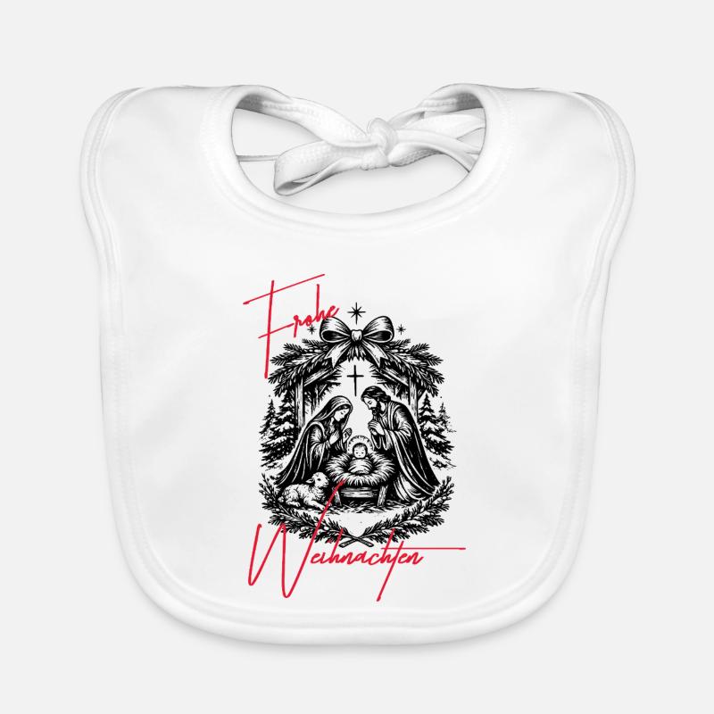 Weihnachtskrippe Baby Bio-Lätzchen