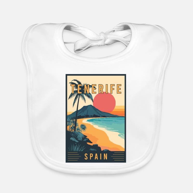Explorez les îles Canaries et Tenerife en Espagne Bavoir bio Bébé