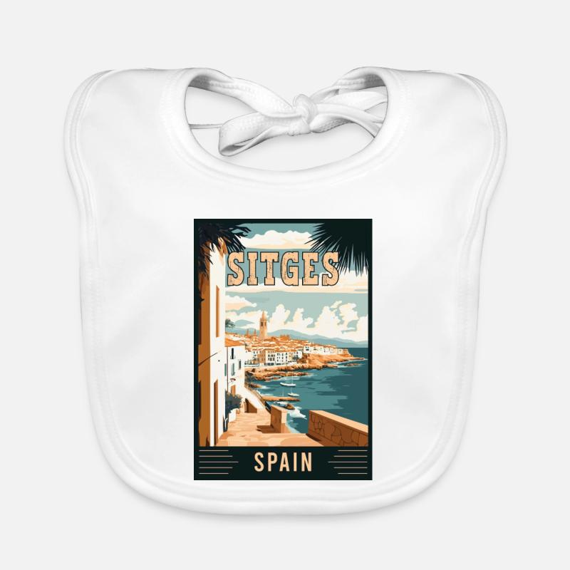 Erleben Sie den lebendigen Charme von Sitges in Spanien Baby Bio-Lätzchen