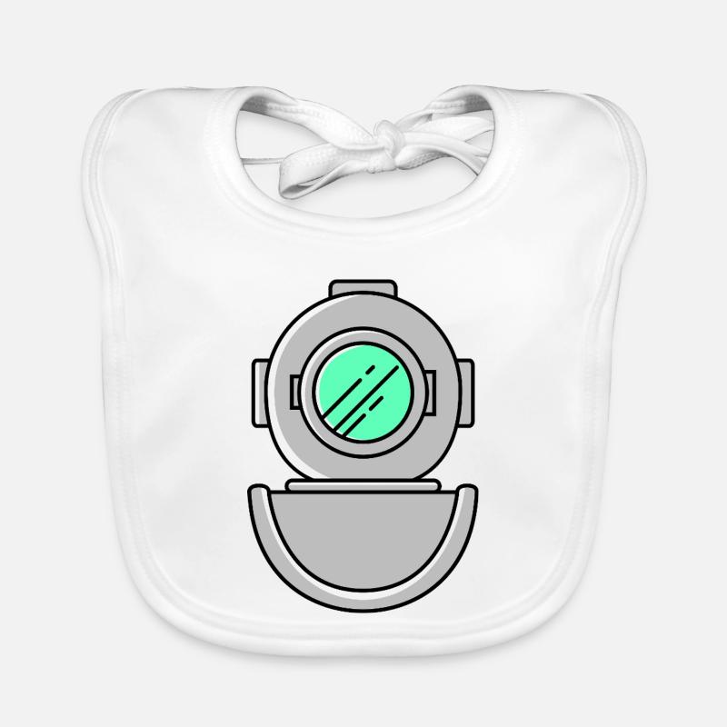 Symbole de plongée avec casque de plongée Bavoir bio Bébé