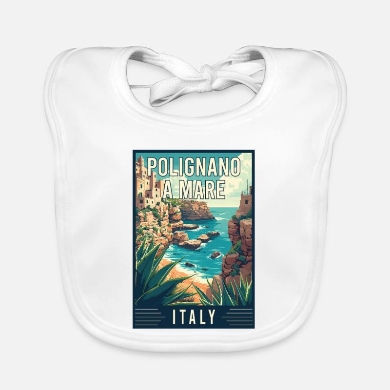 Entdecken Sie Coastal Splendor Polignano a Mare Italy Baby Bio-Lätzchen