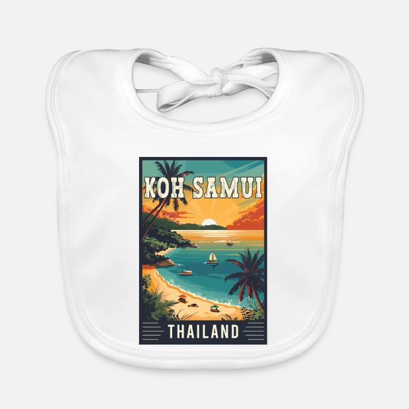 Entdecken Sie das Paradies in Koh Samui in Thailand Baby Bio-Lätzchen