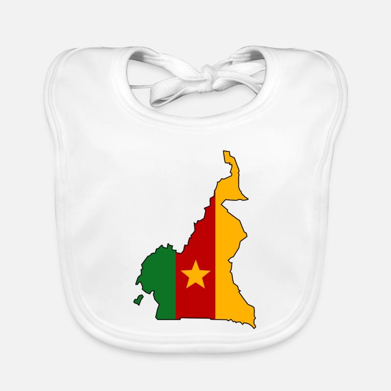 Cameroon Flag Map Organic Baby Bibs