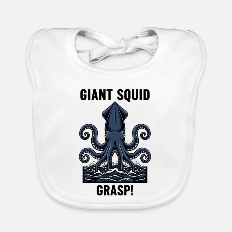 Calmar Géant Mer Abyss Grasp Giant Squid Bavoir bio Bébé