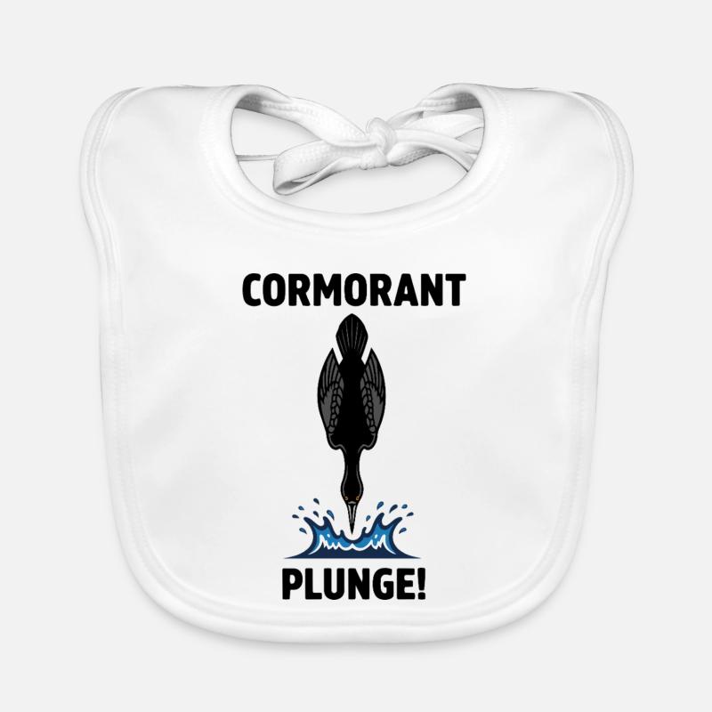 Cormoran Plongeon Mer Plunge Cormorant Organic Baby Bibs