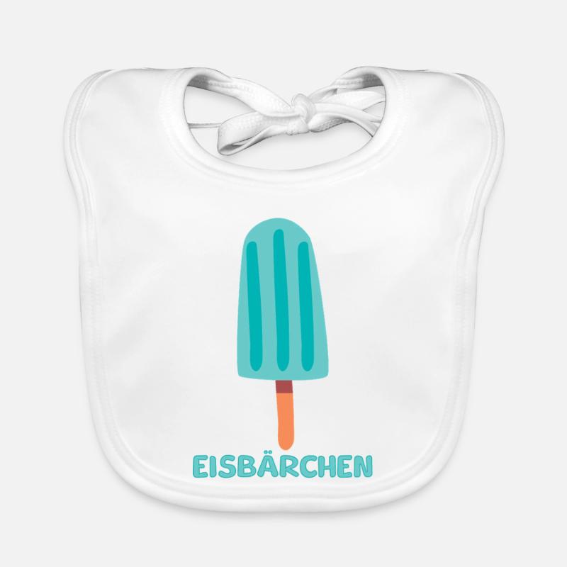 Eisbärchen Eis - Baby Bio-Lätzchen - Weiß