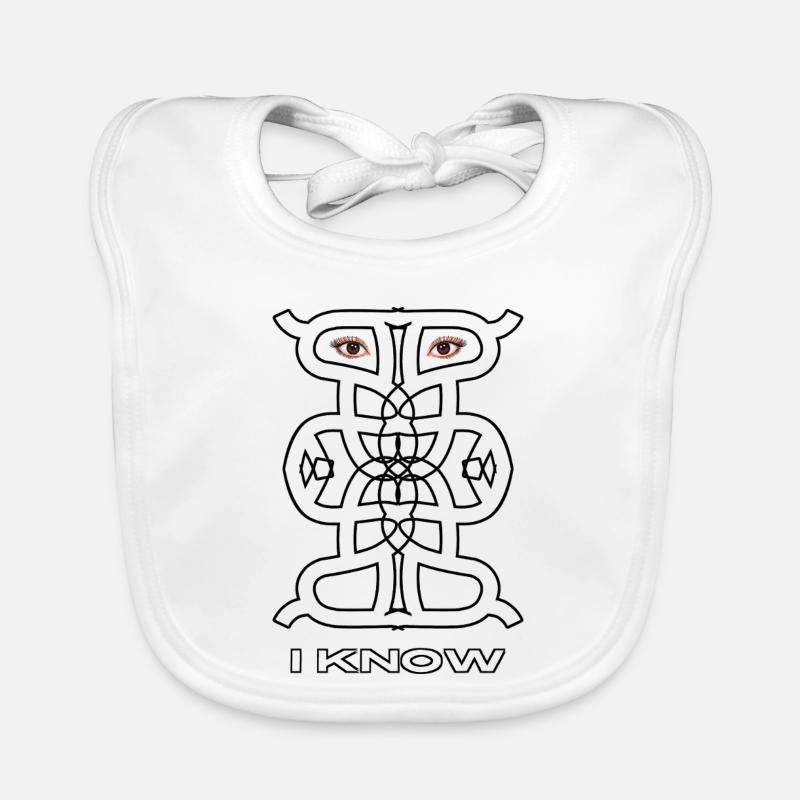 I Know - Abstract Symbolic Observer Organic Baby Bibs