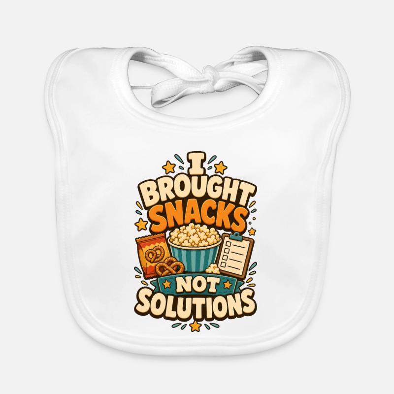 I Brought Snacks Not Solutions Organic Baby Bibs