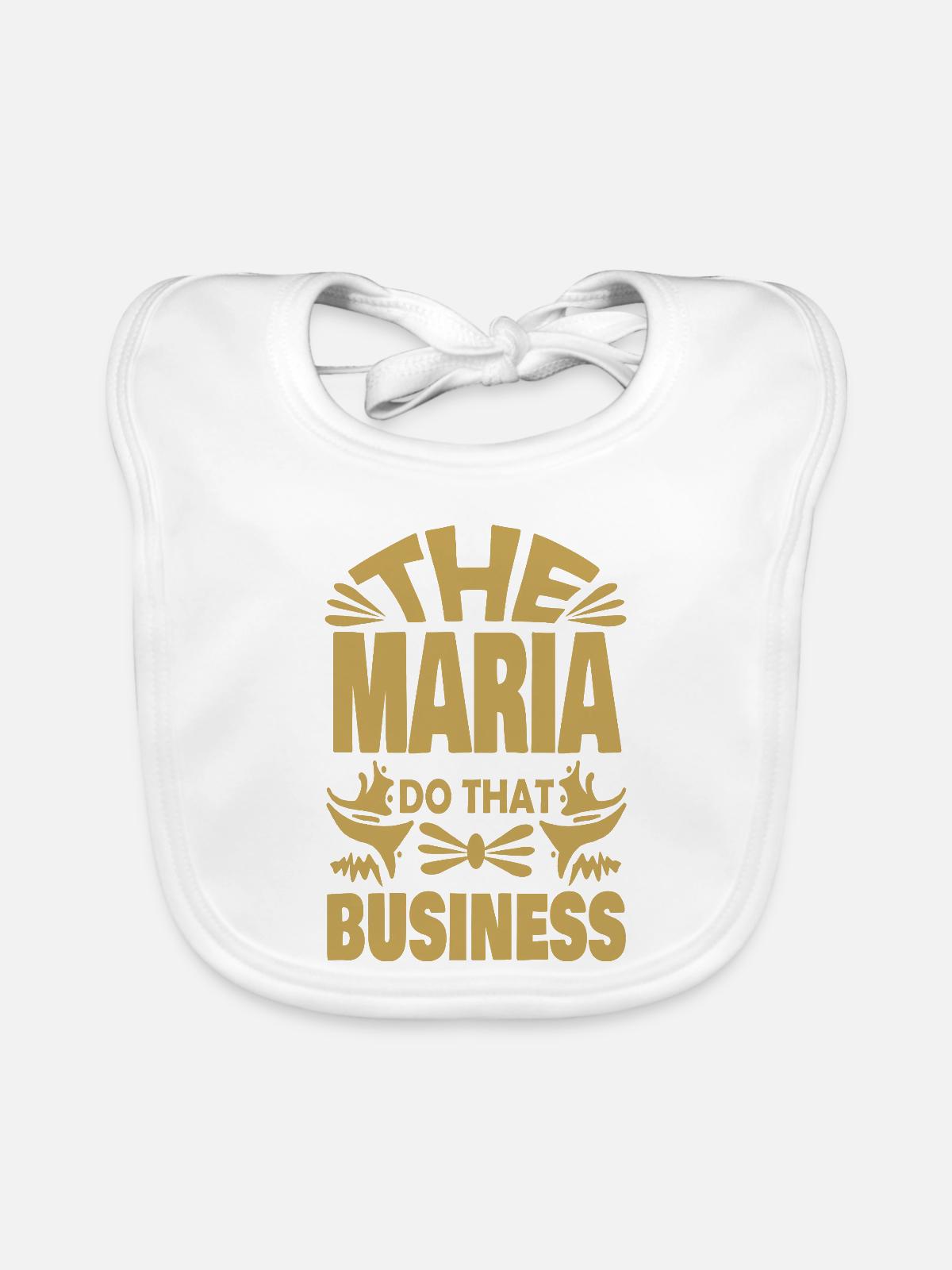 Maria - Baby Bio-Lätzchen - Weiß - Vorne