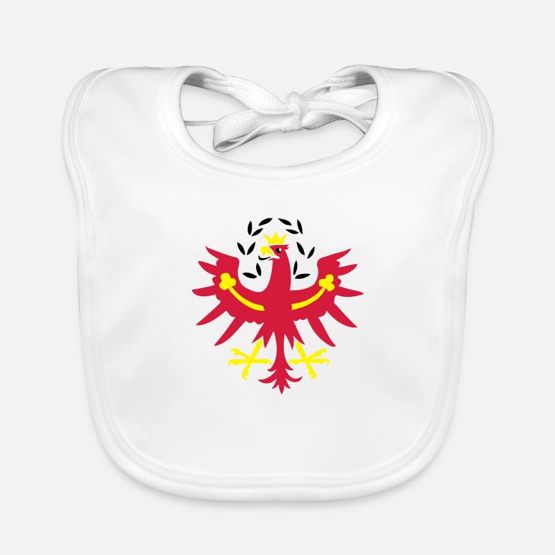 Tiroler Adler - Baby Bio-Lätzchen - Weiß