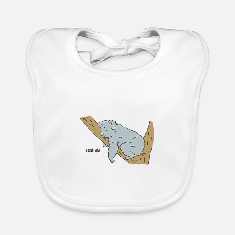 Schlafender Koala auf Baum Ast Doodle Baby Bio-Lätzchen