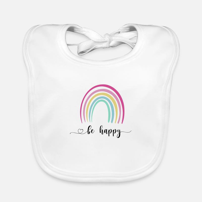 Be happy regenbogen Baby Bio-Lätzchen