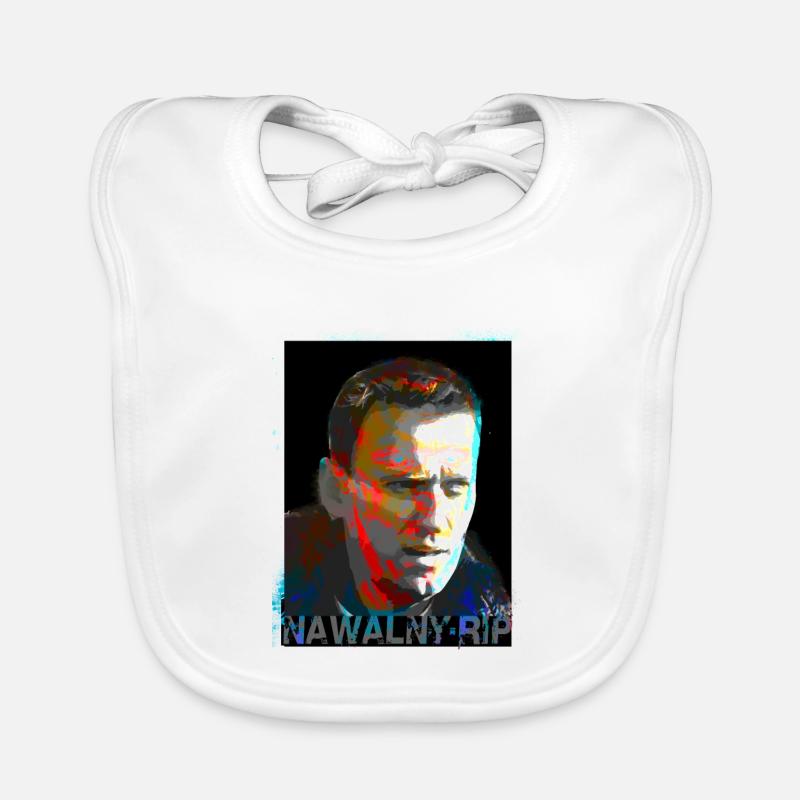 Navalny,RIP,Graffiti,Painting Organic Baby Bibs