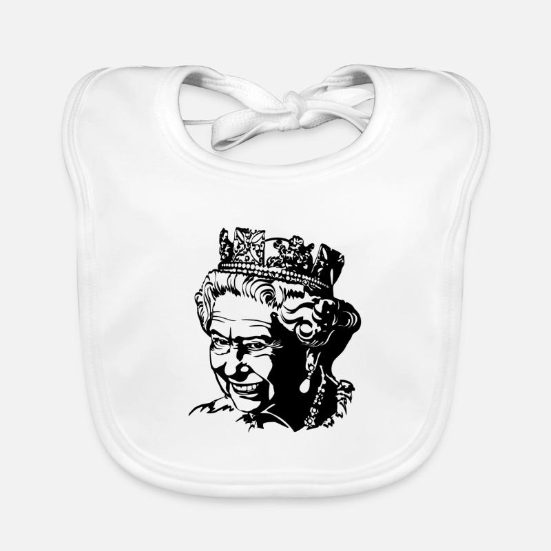 Queen Elizabeth Silhouette Organic Baby Bibs