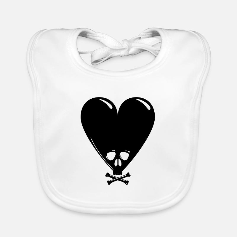 Black Valentine Organic Baby Bibs