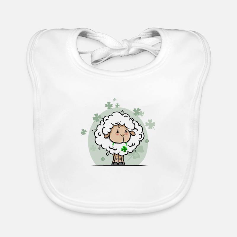 Sheep with cloverleaf Organic Baby Bibs