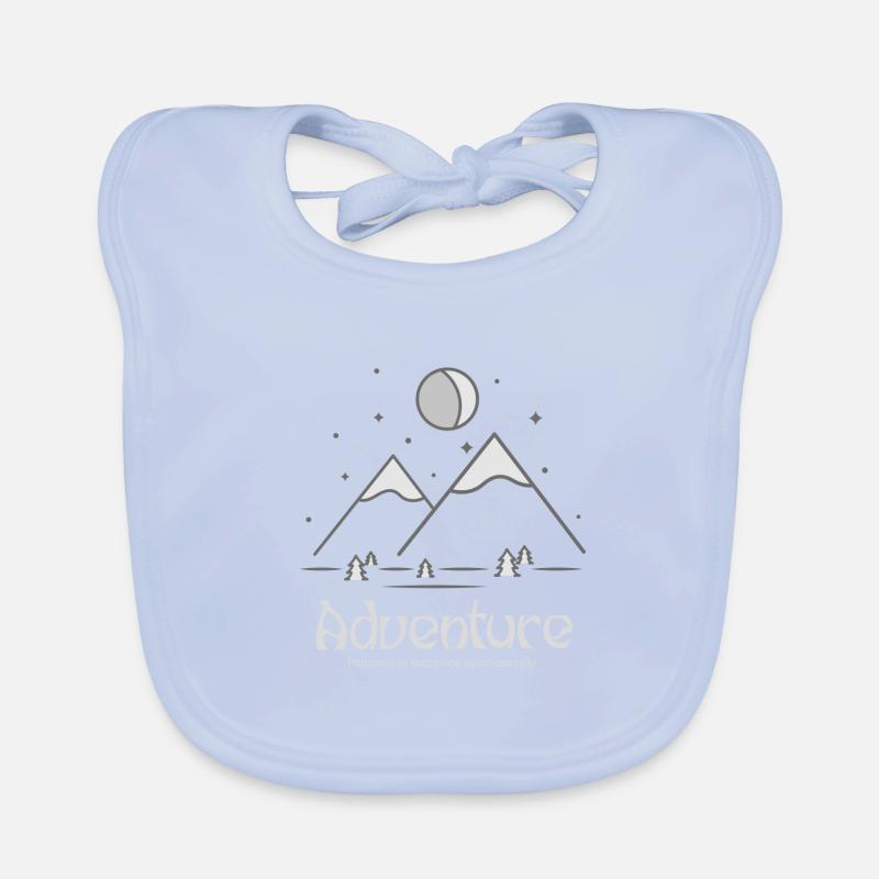 Mountain range, Minimalist style Baby Bio-Lätzchen