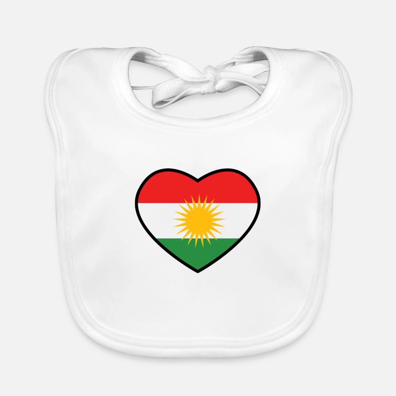 Kurdistan Flag Bakur Bashur Rojava Rojhlt Newroz Organic Baby Bibs