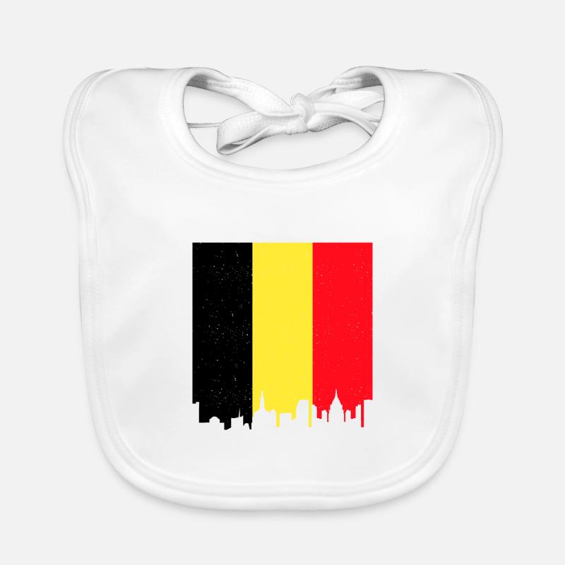 Drapeau belge vintage Drapeau belge look vieilli Bavoir bio Bébé